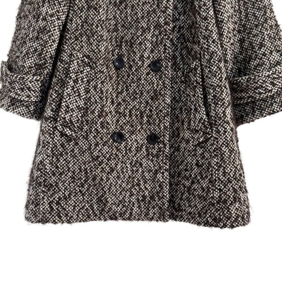 Coach Women's Brown Wool Tweed Double Breasted Button Front Coat Size S/P - Picture 4 of 8